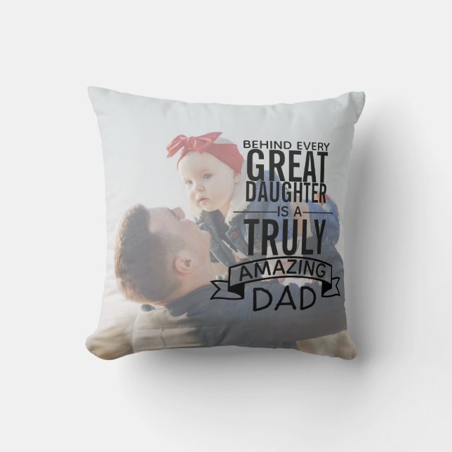 Personlig Far Dotter Photo Pillow Kudde (Framsida)