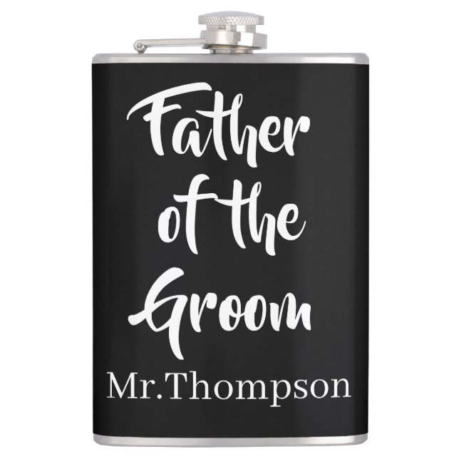 Personlig Far i Groom Black Fickplunta (Framsidan)