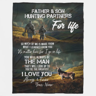 Personlig Far och Son Hunting Fleece Blanket