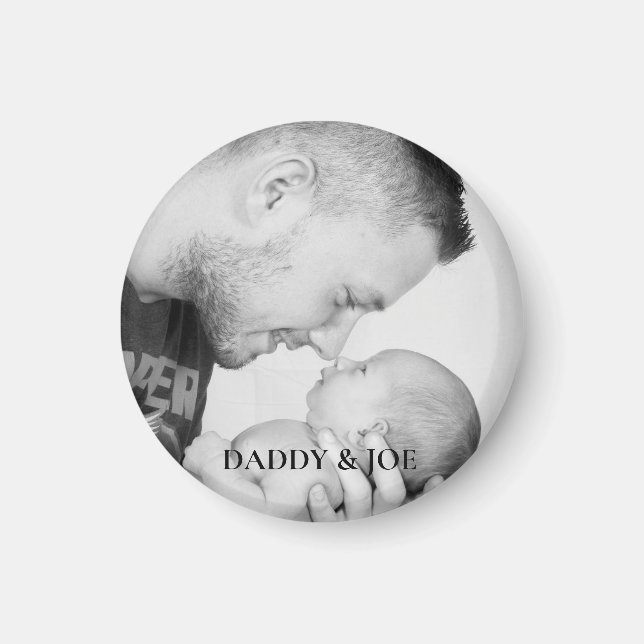 Personlig Far och Son Photo Magnet (Framsidan)