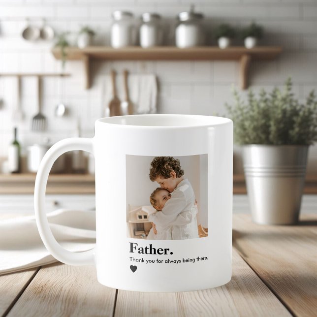 Personlig Far Photo | Anpassningsbar Gift för Papp Kaffemugg (Skapare uppladdad)