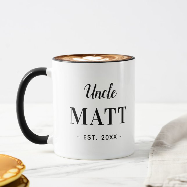Personlig Farbror Morbror Monogram Mugg (Skapare uppladdad)
