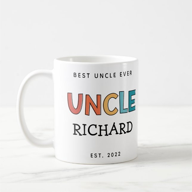 Personlig Farbror Retro Gift Best farbror någonsin Kaffemugg (Vänster)