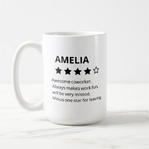 Personlig Farewell Gift - Lustigt 4-stjärnigt meda Kaffemugg
