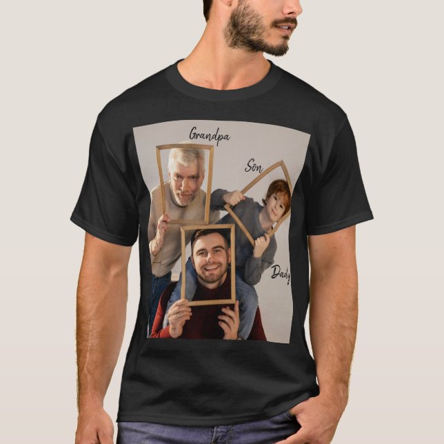 Personlig farfar far son  t shirt (Framsida)