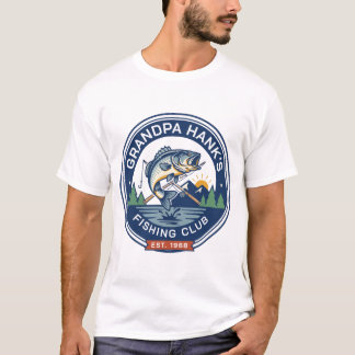 Personlig farfar fiskeklubb t shirt