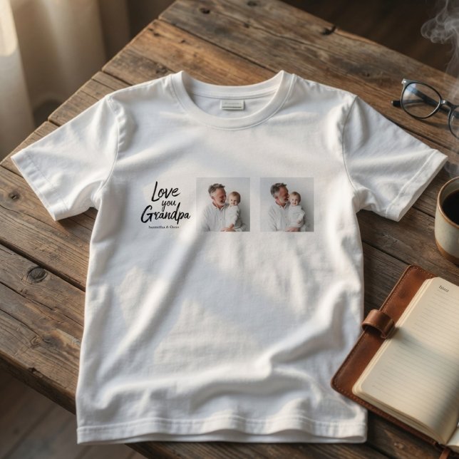 Personlig farfar foto T-shirt | Anpassad present (Skapare uppladdad)