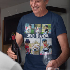 Personlig Färg 5 Photo Bild Collage Montage T Shirt
