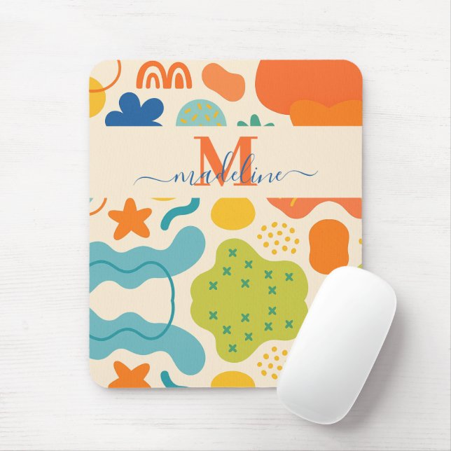 Personlig Färg Abstrakt Mouse Pad Musmatta (Med mus)