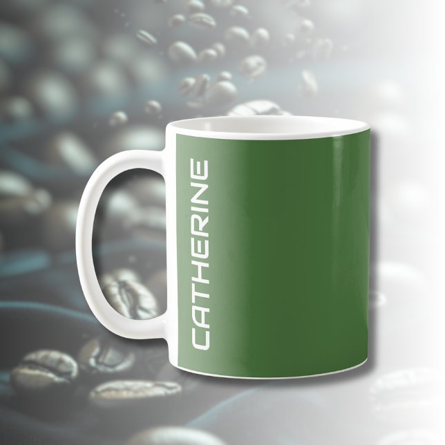 Personlig färg i Fern Green  Kaffemugg (Skapare uppladdad)