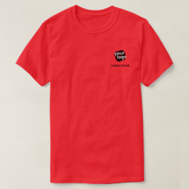 Personlig Färg Modern Add Employee Namn & Logotyp T Shirt
