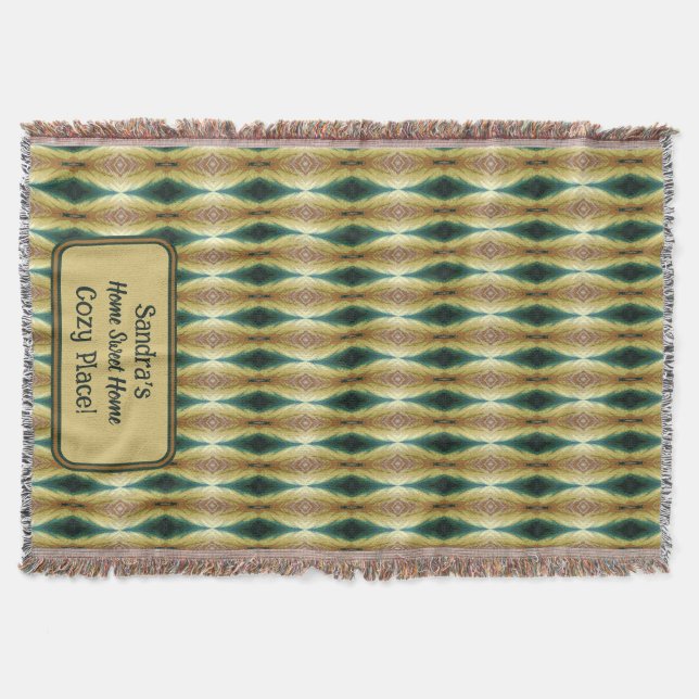 Personlig Färgat Höst löv, Abstrakt Filt (Framsidan)