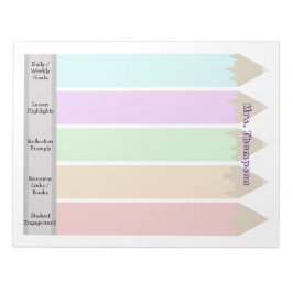 Personlig Färgblyertlärares Anteckningsblock