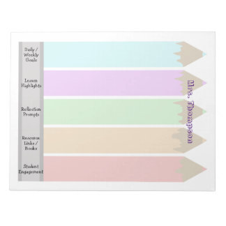 Personlig Färgblyertlärares Anteckningsblock