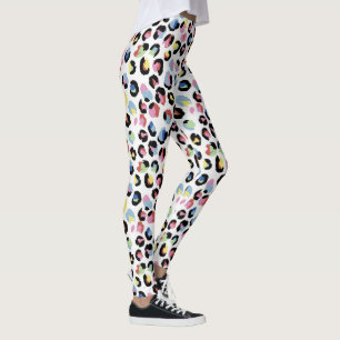 Personlig Färgfläckar för djurutskrift Leggings