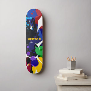 Personlig Färgfull 2D-animering Mini Skateboard Bräda 18,5 Cm