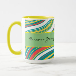 Personlig Färgfull abstrakt mönster födelsedag Mugg