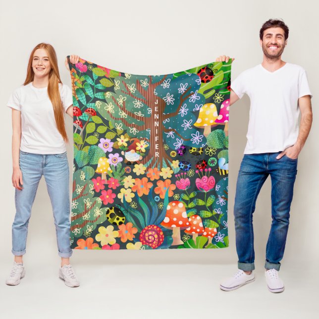 Personlig Färgfull för barn för vevett Fleecefilt (På plats)