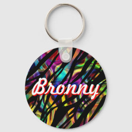 Personlig Färgfull nyckelkedja för Zebra-design Nyckelring
