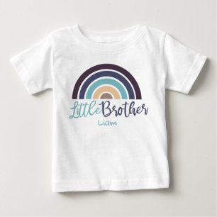 Personlig Färgfull regnbågslillebror T Shirt