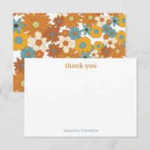 Personlig Färgfull retro Flower Mönster