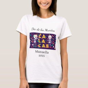 Personlig Färgrik Dia de los Muertos T Shirt