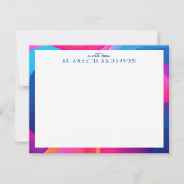 Personlig Färgrik Geometrisk Kant Anteckningskort