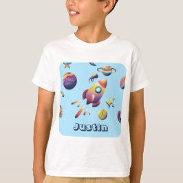 Personlig Färgrik Rymdplaneter Tillbaka Till Skola T Shirt