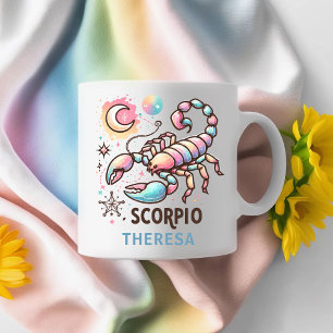 Personlig Färgrik Skorpion Zodiak Astrologi Kaffemugg