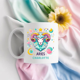 Personlig Färgrik Väduren Zodiak Astrologisktecken Kaffemugg