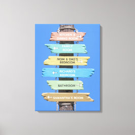 Personlig Färgstark rasterbeach-tecken Canvastryck