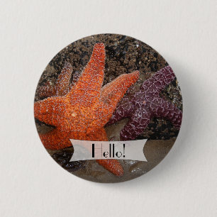Personlig Färgt Starfish/Sea Star Photo 1 Knapp