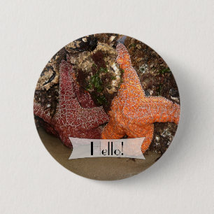 Personlig Färgt Starfish/Sea Star Photo 3 Knapp