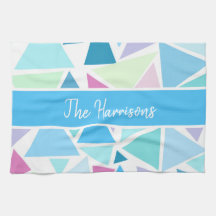 PERSONLIG FÄRGTRIANGLES DISH TOWEL