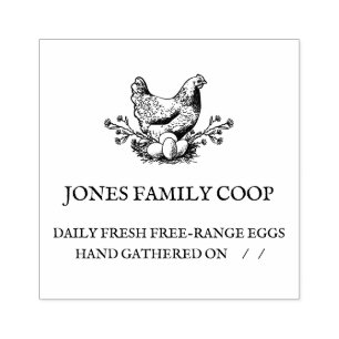 Personlig Farm Fresh Eggs Anpassningsbar Chicken C Stämpel