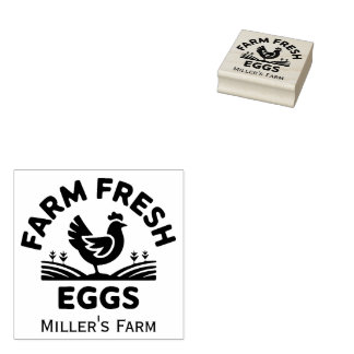 Personlig Farm Fresh Eggs Frimärke Stämpel