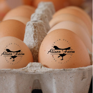 Personlig Farm Fresh Hen Namn Egg Kärlek Stämpel