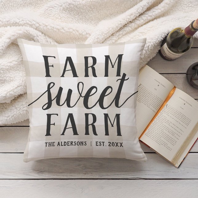 Personlig Farm Sweet Farm Kudde (Skapare uppladdad)