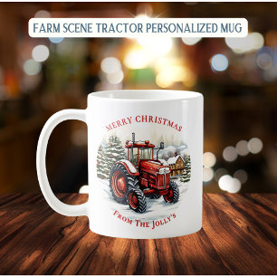 Personlig Farm Tractor - jul Kaffemugg