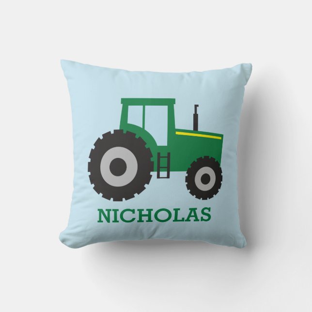 Personlig Farm Tractor Kids Dekorativ kudde (Framsida)