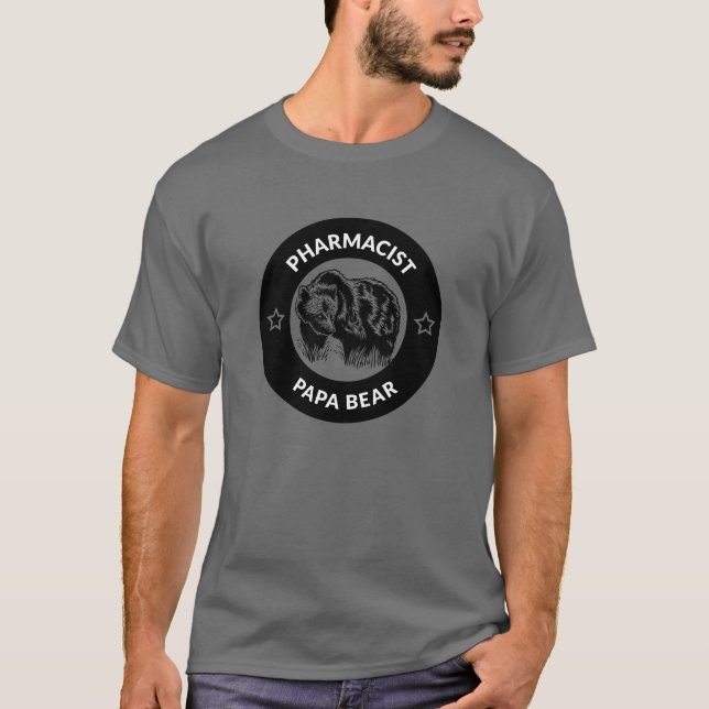 Personlig Farmakoterapeut Pappa Bear T Shirt (Framsida)