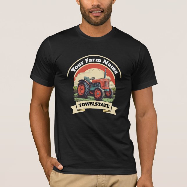 Personlig Farmer T Shirt (Framsida)