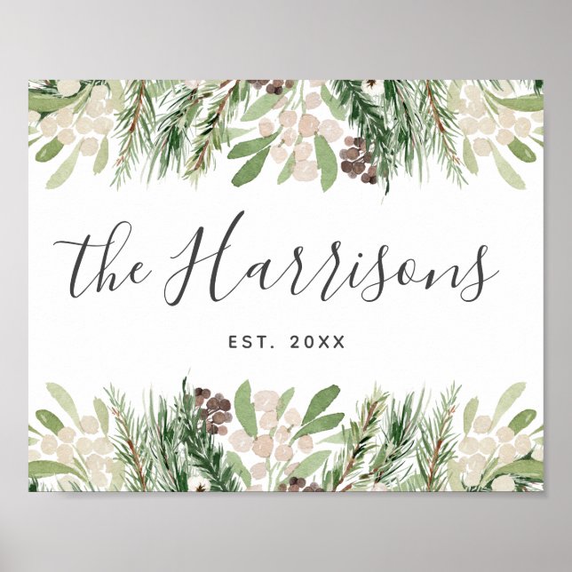 Personlig Farmhouse-familjen etablerad Poster (Framsidan)