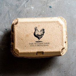 Personlig Farmhouse Fresh Egg Carton Stämpel