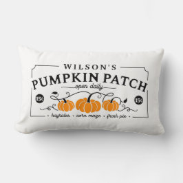 Personlig Farmhouse Pumpkin Patch Lumbarkudde