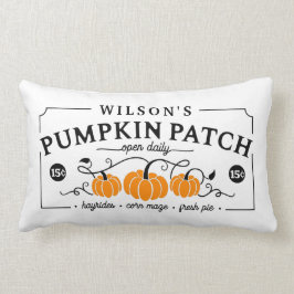 Personlig Farmhouse Pumpkin Patch Lumbarkudde
