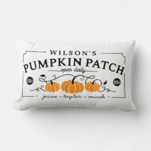 Personlig Farmhouse Pumpkin Patch Lumbarkudde