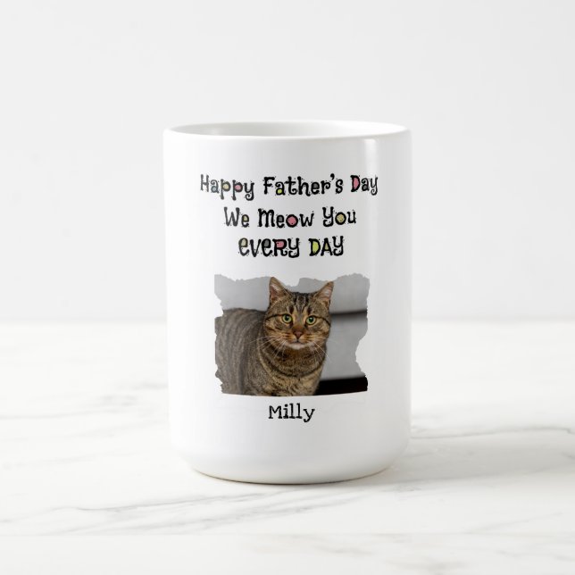 Personlig Fars dag Cat Mugg (Center)