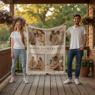 Personlig Fars dag Foto Skräddarsydd Pappagåva Fleecefilt