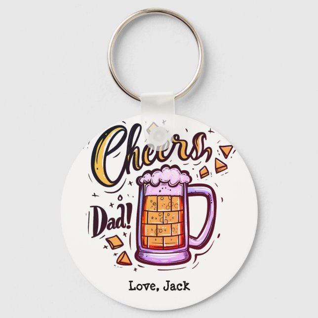 Personlig Fars dag-gåva från Kids Nyckelring (Framsida)